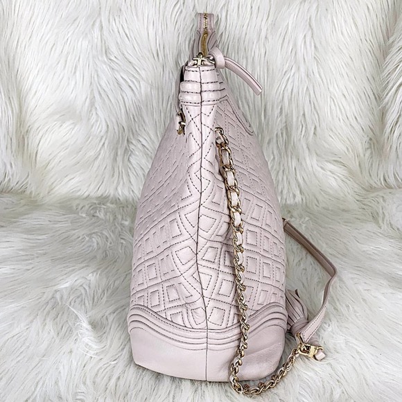 Tory Burch Fleming Quilted Leather Tote in Bedrock - Picture 4 of 15